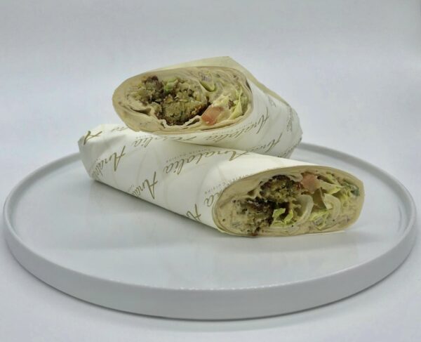 HUMMUS & FALAFEL WRAP (BÁNH CUỐN ĐẬU GÀ XAY NHUYỄN & ĐẬU GÀ CHIÊN GIÒN)